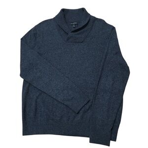 Banana Republic Cotton Blend Navy Collar Knit Sweater M